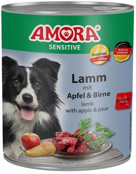 *** AMORA Sensitive Lamm mit Apfel & Birne - 800g Dose [*** AUSLAUFARTIKEL]