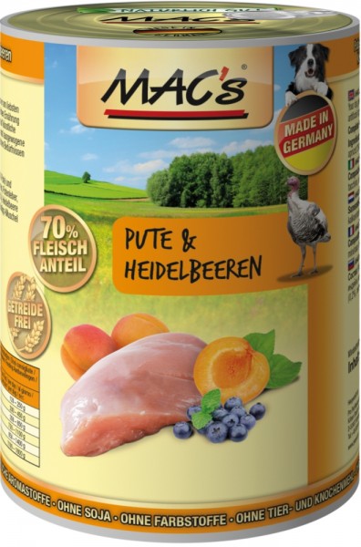 MACs Dog Pute & Heidelbeere - 400g Dose