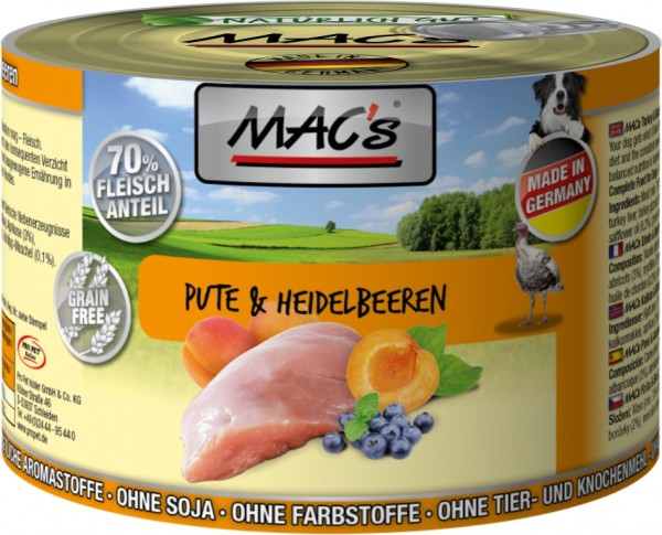 MACs Dog Pute & Heidelbeere - 200g Dose