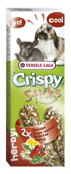 Versele-Laga Crispy Sticks Kaninchen-Chinchillas Kräuter 2 Stück - 110g Frischepack
