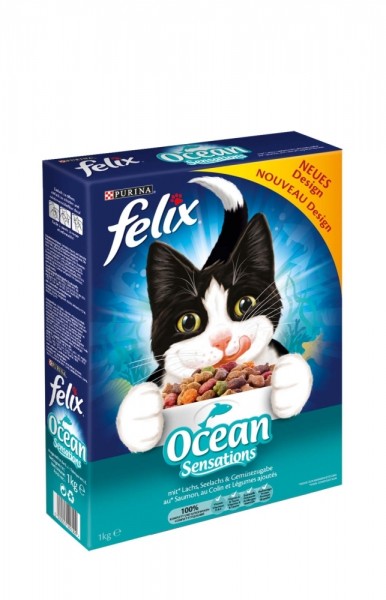 FELIX Sensations Ozean Lachs, Forelle, Seelachs und Gemüse 1kg