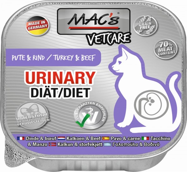 MACs Cat Vetcare Urinary Pute & Rind - 100g Schale