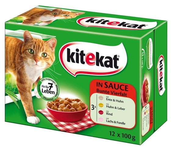 Kitekat 12-er MP Bunte Vierfalt in Soße 12 x 100g