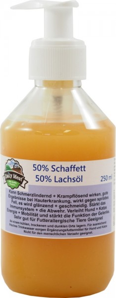 DailyMeat Duo 50% Lachsöl + 50% Schafsfett - 250ml Pumpender