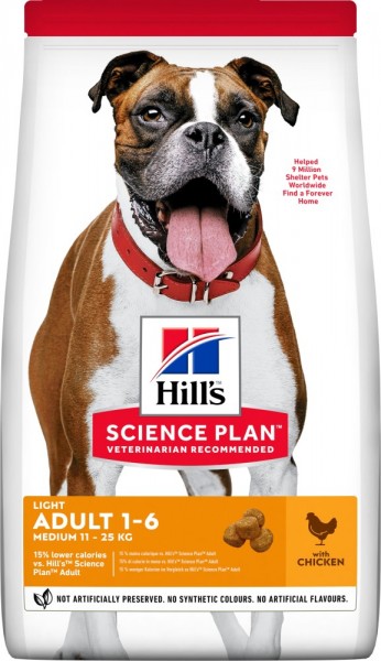 Hills Science Plan Hund Adult Light Medium Huhn - 14kg Sack