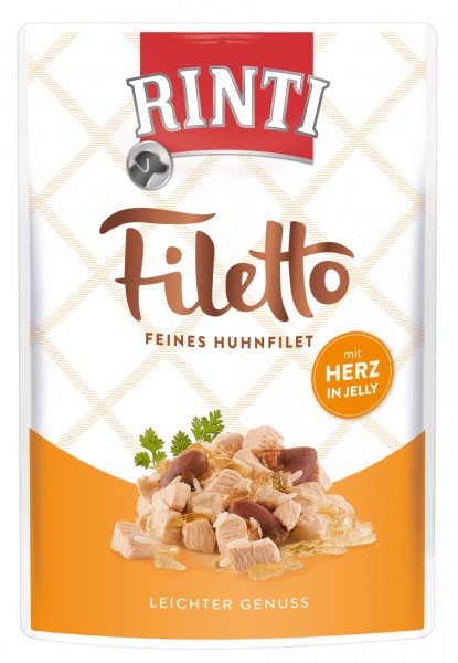 Rinti Filetto Jelly Huhn & Hühnerherz 100g