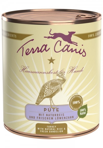 Terra Canis Classic Pute mit Naturreis & frischem Löwenzahn 800g