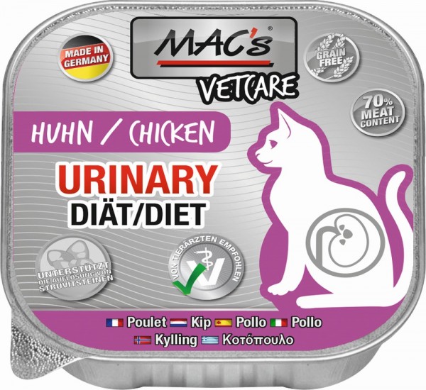 MACs Cat Vetcare Urinary Huhn - 100g Schale