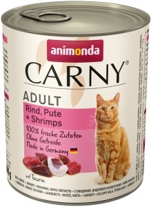 Animonda Carny Cat - Dose Adult Rind Pute & Shrimps. 800g
