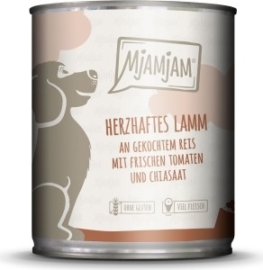 MjAMjAM Hund - Lamm an gekochtem Reis & Tomaten - 800g Dose