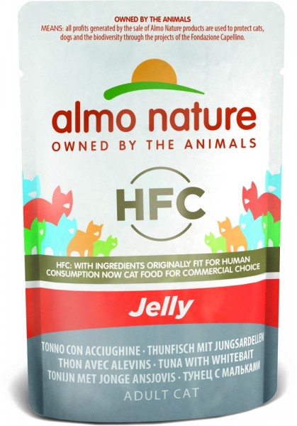 Almo Nature Katze Jelly -Thunfisch & Jungsardinen - 55g Frischebeutel