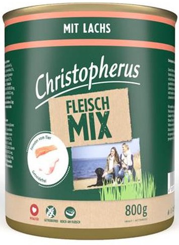 Allco Christopherus Fleischmix - mit Lachs - 800g Dose