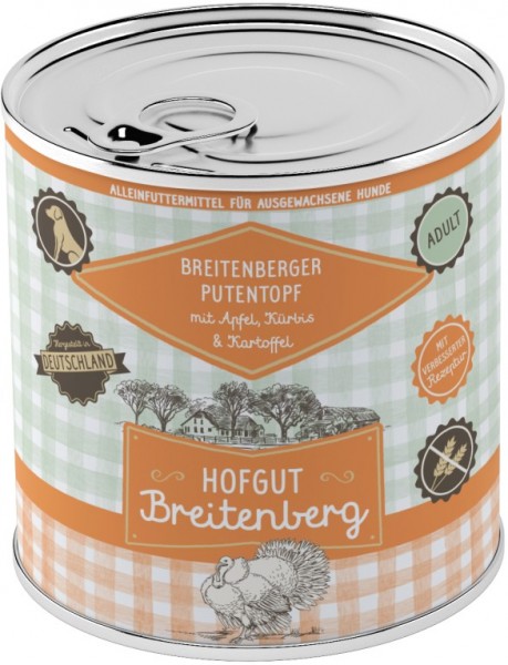 Hofgut Breitenberg Dog Breitenberger Putentopf mit Apfel,