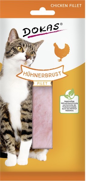 Dokas Cat Snack 100% delikates Hühnerbrustfilet 22g