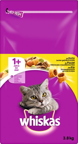 Whiskas Trocken Adult 1+ mit Huhn 3,8kg