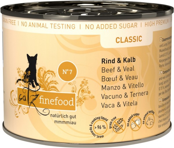 Catz finefood No.7 Kalb und Rind 200g