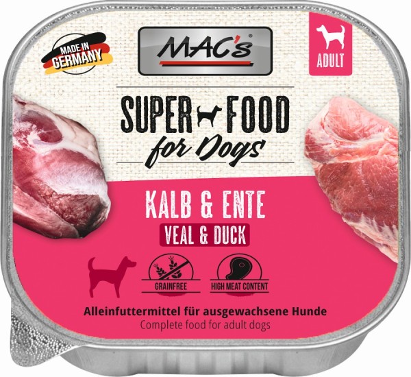 MACs Dog Kalb & Ente - 150g Schale