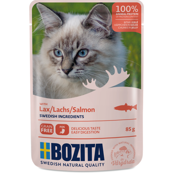 Bozita Häppchen in Gelee mit Lachs 85g Pouch-Beutel