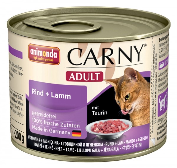 Animonda Carny Cat - Dose Adult Rind & Lamm 200g