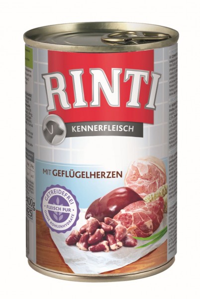 Rinti Pur Kennerfleisch Geflügelherzen 400g