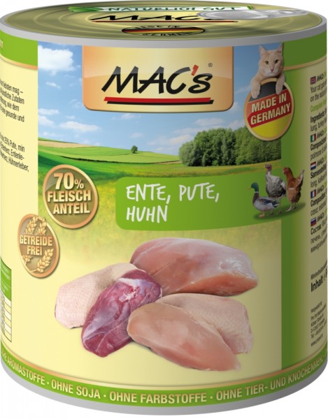 MACs Cat Ente, Pute & Huhn - 800g Dose