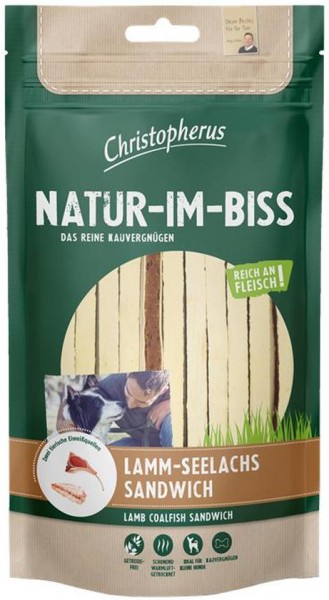 Allco Christopherus Natur-Im-Biss Lamm-Seelachs Sandwich - 70g Frischebeutel