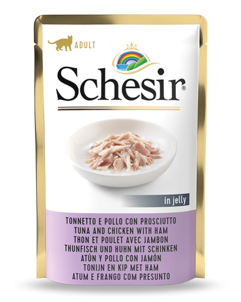 Schesir Cat - Thunfisch, Huhn & Schinken - 85g Frischebeutel