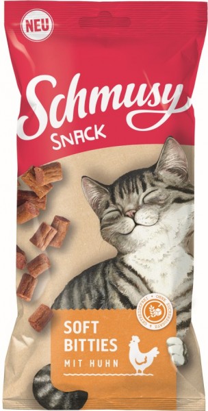 Schmusy Snack Soft Bitties mit Huhn - 60g Beutel