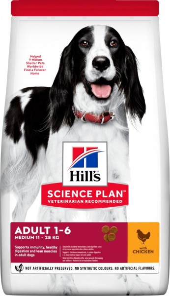 Hills Science Plan Hund Adult Medium Huhn - 14kg Sack