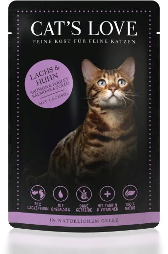 CAT´S LOVE Fisch & Huhn Pur 85g Pouch-Beutel