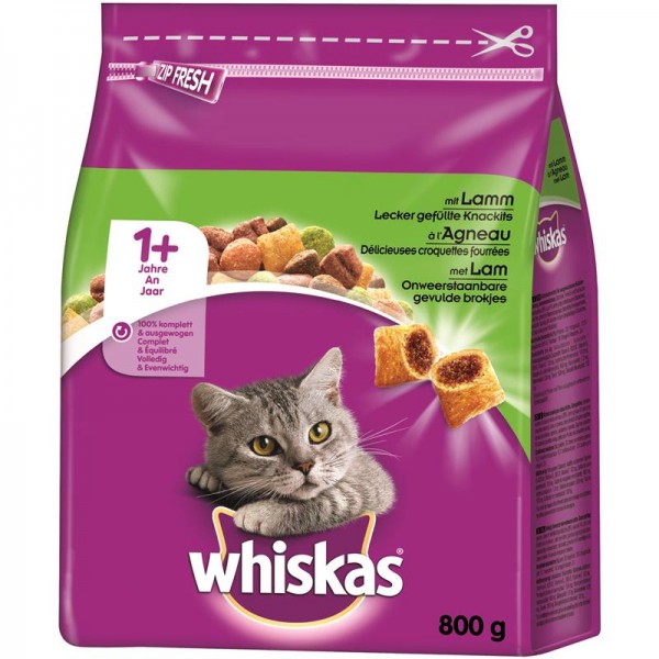 *** Whiskas Trocken Adult 1+ mit Lamm 800g [*** AUSLAUFARTIKEL]