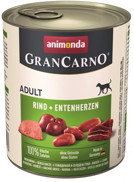 Animonda GranCarno Adult Rind & Entenherzen - 800g Dose