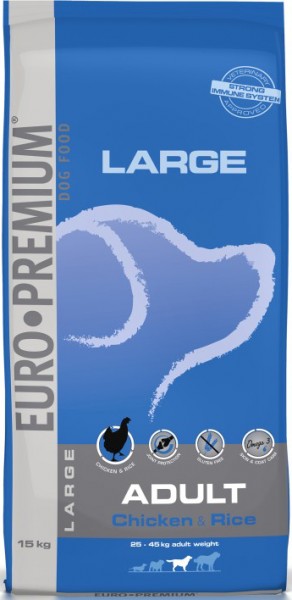 Euro-Premium Large Adult Chicken & Rice 15kg