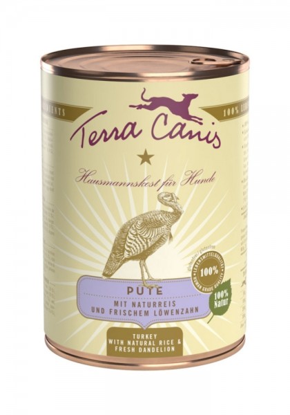 Terra Canis Classic Pute mit Naturreis & frischem Löwenzahn 400g