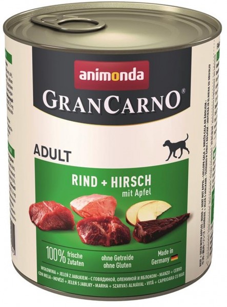 Animonda GranCarno Adult Rind & Hirsch mit Apfel - 800g Dose