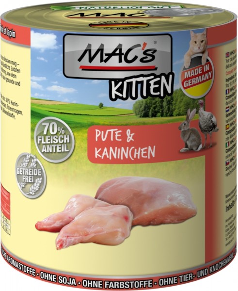 MACs Kitten Pute & Kaninchen - 800g Dose