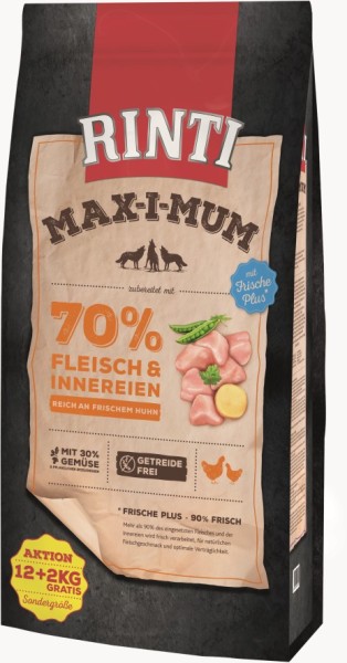 RINTI Max-i-Mum Huhn 12kg + 2kg gratis