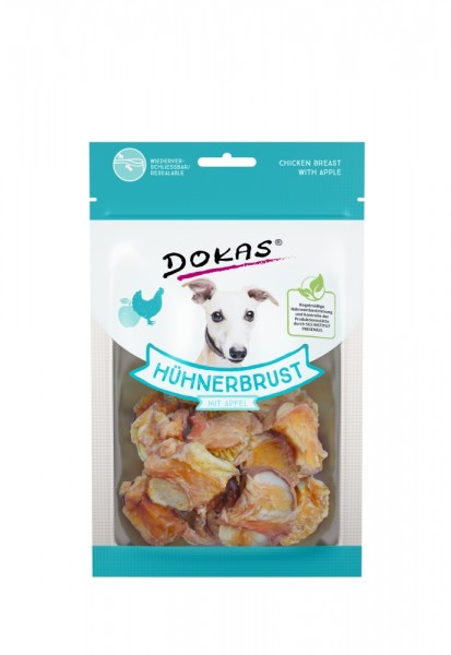 Dokas Hunde Snack Hühnerbrustfilet mit Apfel 70 g