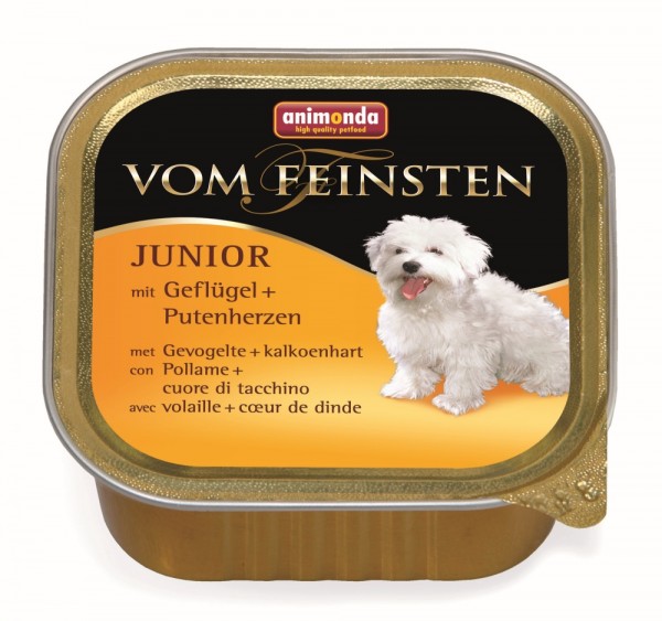 Animonda vom Feinsten Junior Geflügel & Putenherzen - 150g Schale