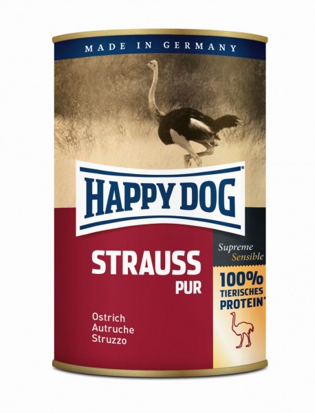 Happy Dog Strauß Pur Dose 400g