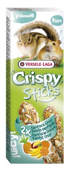 Versele-Laga Crispy Sticks Hamster-Eichhörnchen Exotische Früchte 2 Stück - 110g Frischepack