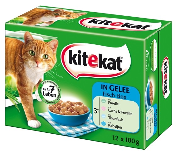 Kitekat 12-er MP Fisch-Box in Gelee 12 x 100g