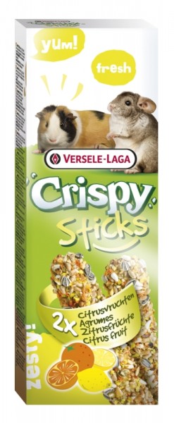 Versele-Laga Crispy Sticks-Zitrusfrüchte für Meerschweinchen und Chinchillas, 2 Stück - 110g Frische