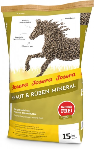 Josera petfood, Pferd, Kraut & Rüben Mineral 15kg