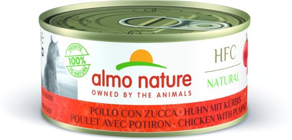 Almo Nature Katze Natural - Huhn mit Kürbis - 150g Dose