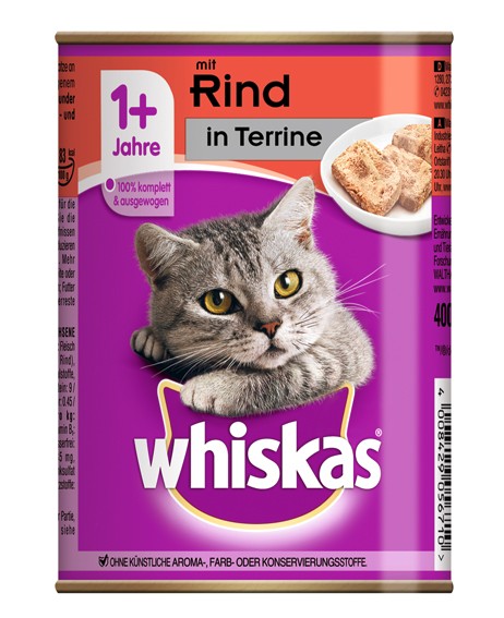 Whiskas Dose Terrine mit Rind 400g