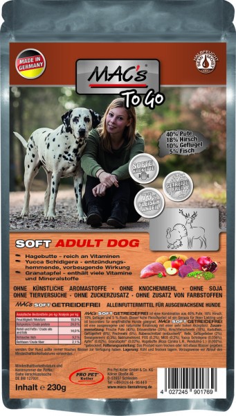 MACs DOG Soft "to go" Pute & Hirsch 230g