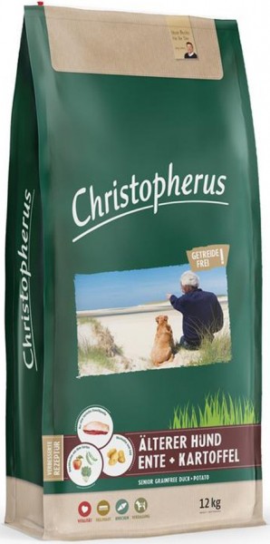 Allco Christopherus Getreidefrei Älterer Hund Ente+Kartoffel - 12kg Sack