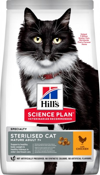 Hills Science Plan Katze Mature Adult 7+ Sterilised Cat - 10kg Sack
