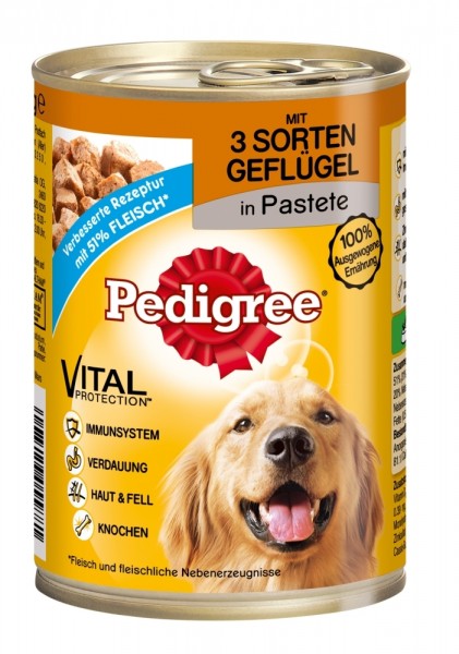 *** Pedigree Dose Adult 3 Sorten Geflügel 400g [*** AUSLAUFARTIKEL]